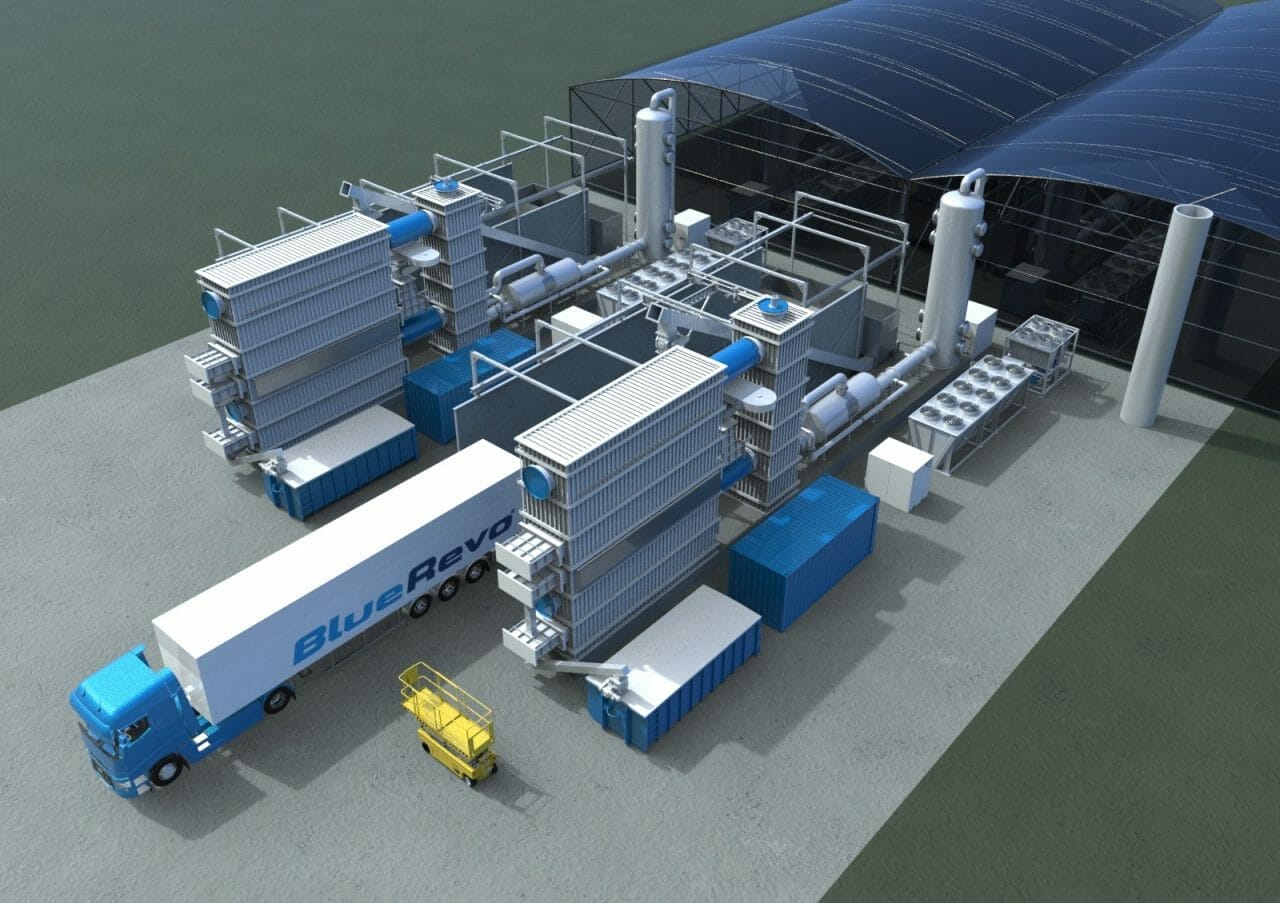 Visual 2 BlueRevo installations next to greenhouse